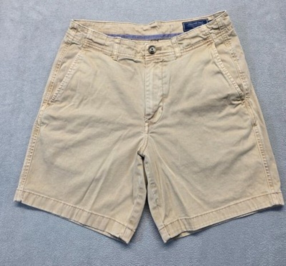 Vineyard Vines Vintage ISLAND SHORT Khaki Men Preppy Chino Tan Size Waist 28